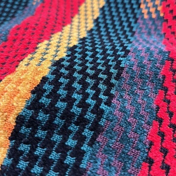 Vintage Tundra Canada Coogi Style 3D Knit Sweater Multicolor Cosby 90s Large - Picture 10 of 15